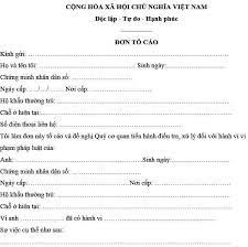 đơn tố cáo chiếm dụng vốn