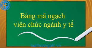 bảng mã ngạch lương mới nhất
