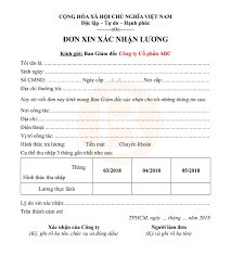 Mẫu xác nhận bảng lương mới nhất