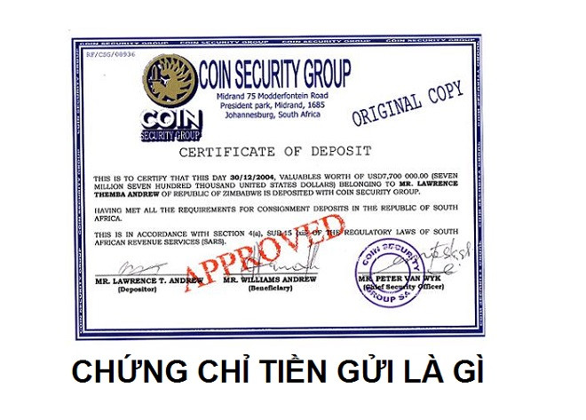 Chứng chỉ tiền gửi là gì? Có ưu, nhược điểm như thế nào?