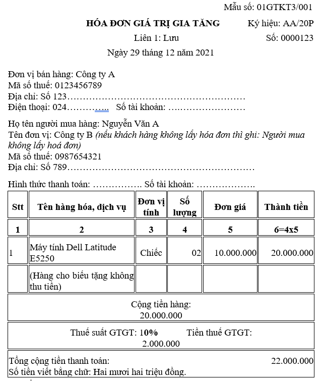 Xuất hóa đơn hàng khuyến mãi theo thông tư 78