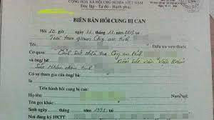 biên bản hỏi cung có được đánh máy không