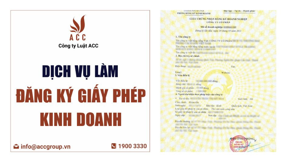 Dịch vụ làm đăng ký giấy phép kinh doanh