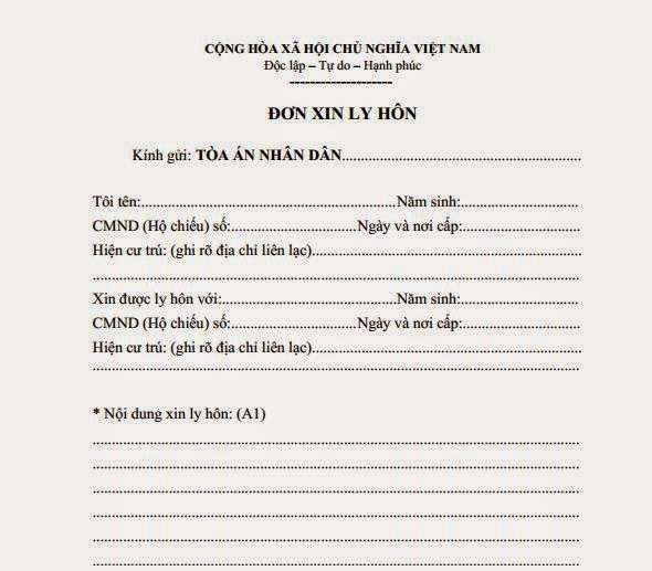 Mẫu Đơn ly hôn 2023: Mẫu chuẩn theo quy định của Tòa án
