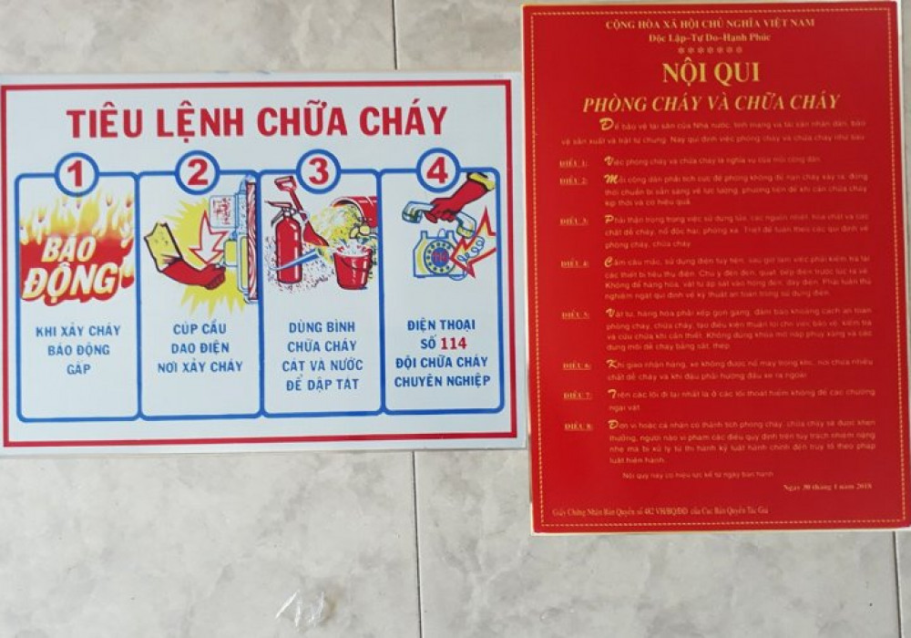 Nội quy pccc nhà trọ