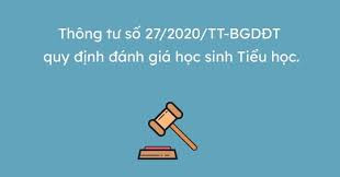 Thông tư 27/2020/TT-BGDĐT Quy định đánh giá học sinh tiểu học