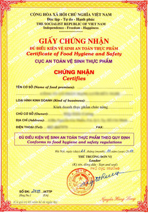 Giấy phép đủ điều kiện vệ sinh an toàn thực phẩm tại Bắc Ninh