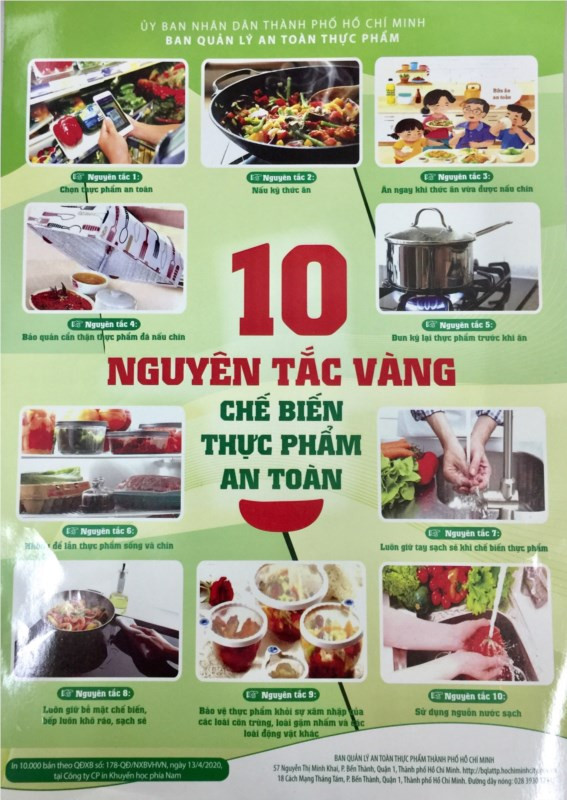 10 nguyên tắc vàng của WHO về vệ sinh an toàn thực phẩm