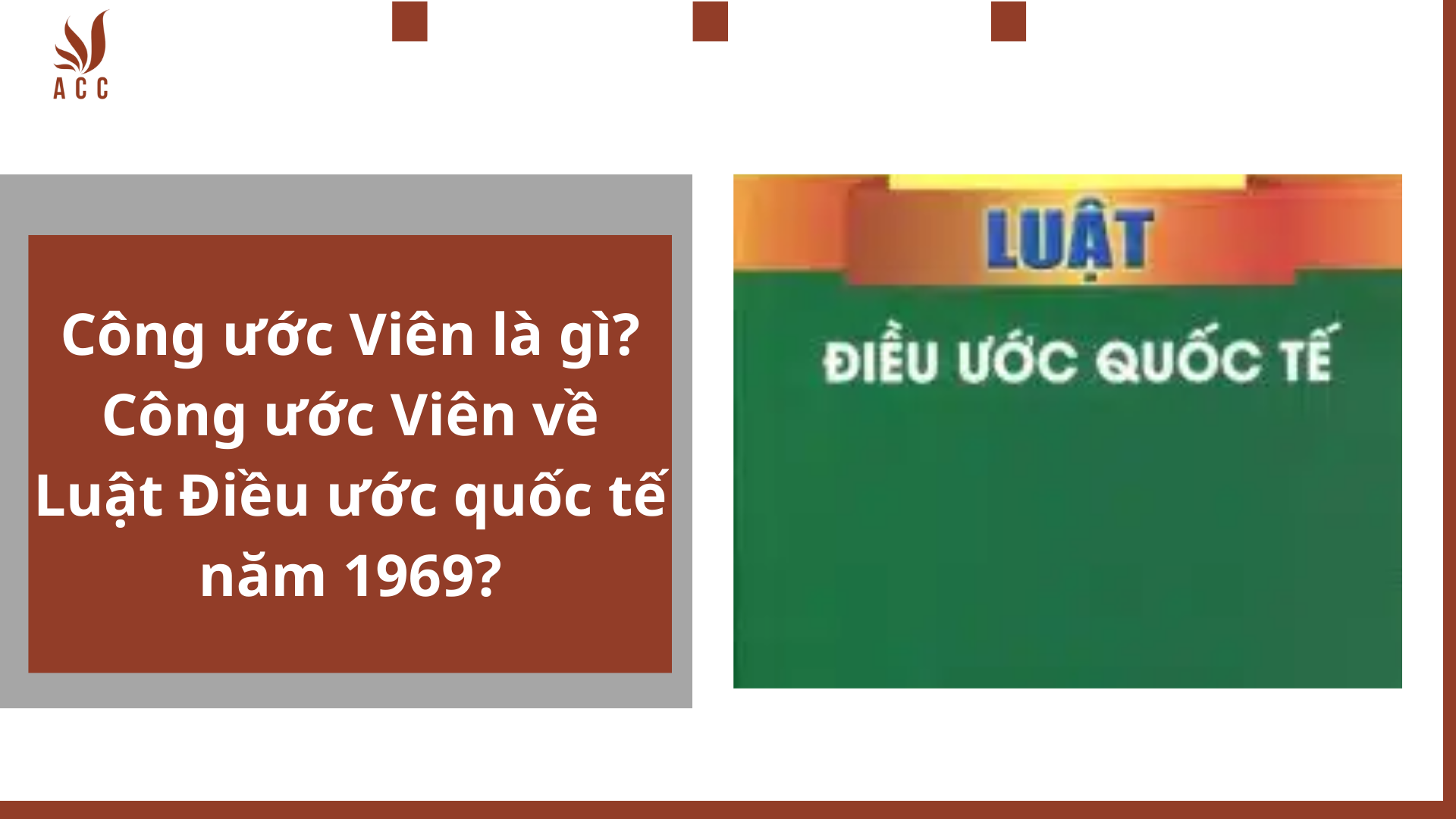 Công ước Viên là gì? Công ước Viên về Luật Điều ước quốc tế năm 1969?