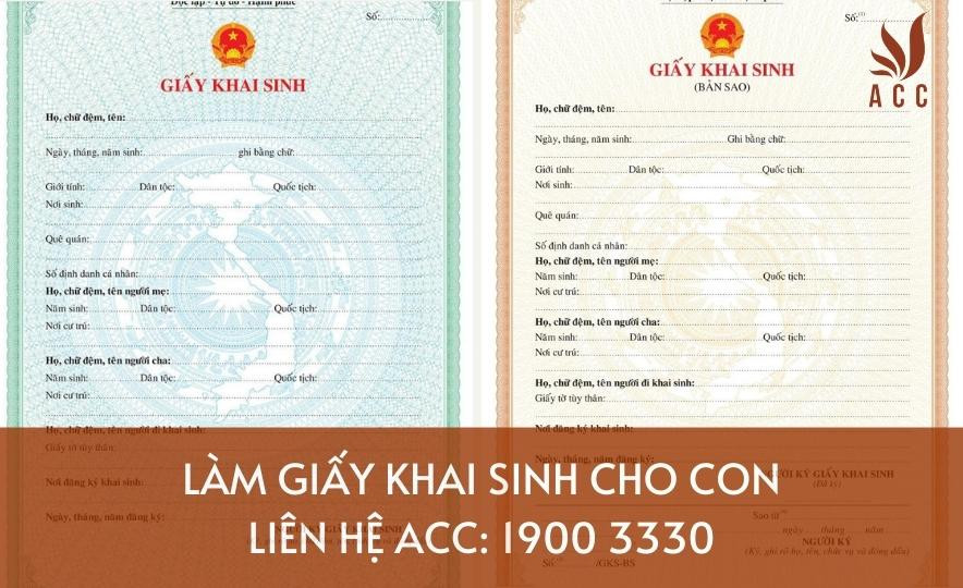 Làm giấy khai sinh cho con