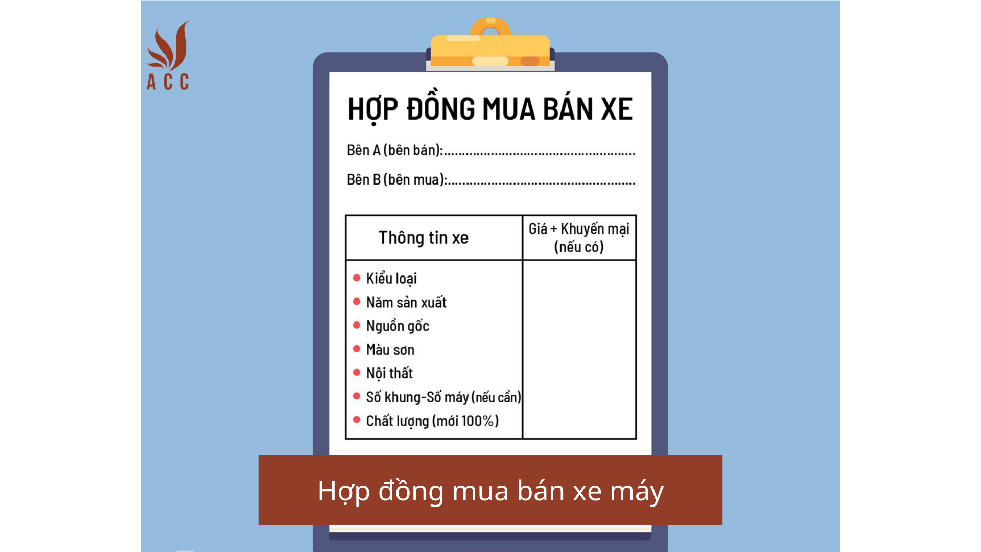 Hợp đồng mua bán xe máy