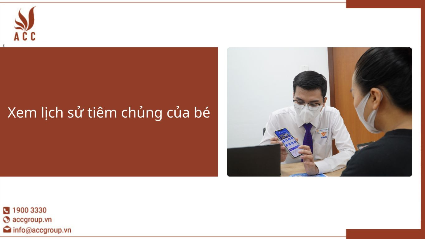 Xem lịch sử tiêm chủng của bé