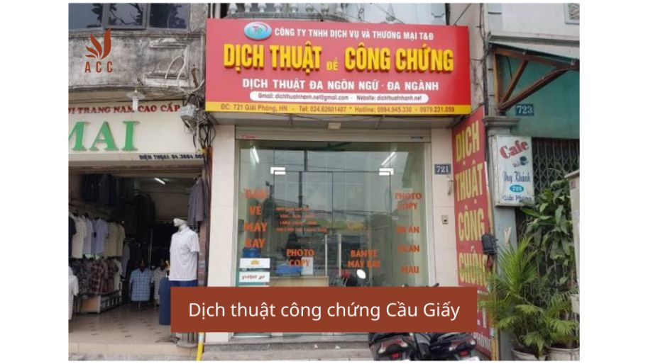 Dịch thuật công chứng Cầu Giấy