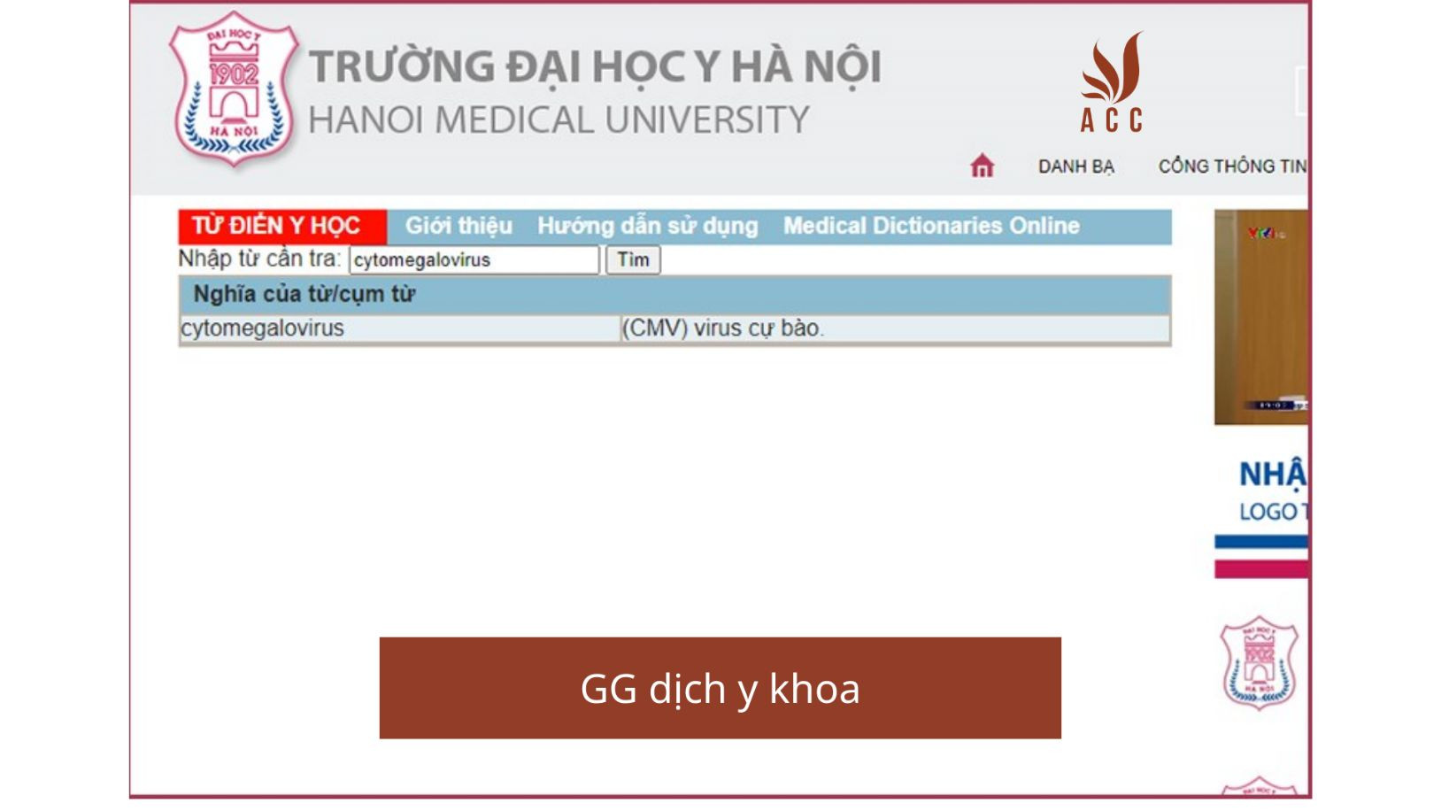 GG dịch y khoa