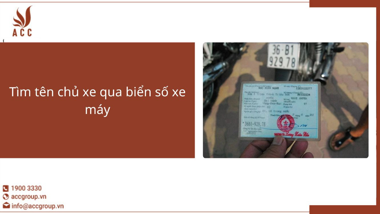 Tìm tên chủ xe qua biển số xe máy