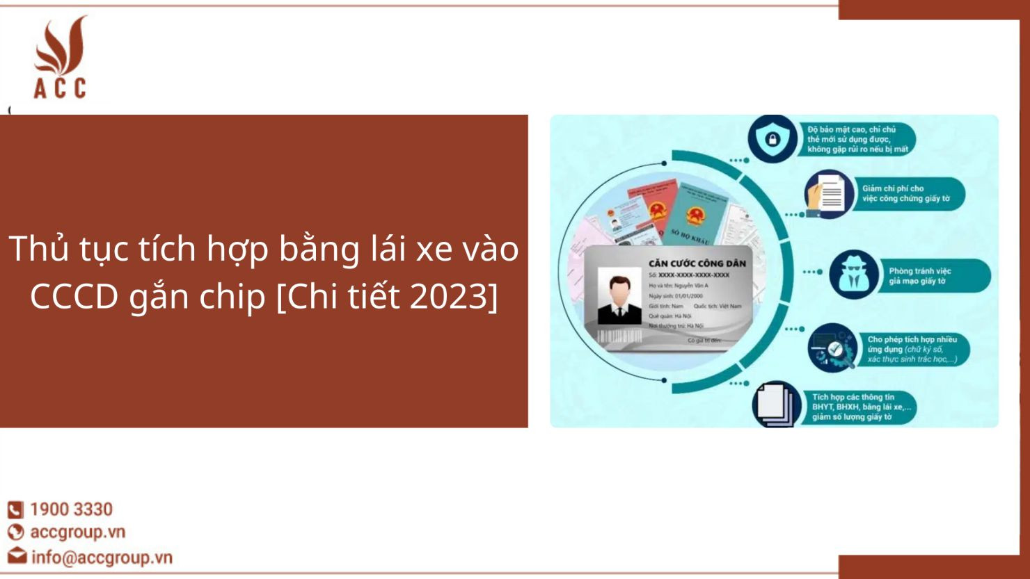 Thủ tục tích hợp bằng lái xe vào CCCD gắn chip [Chi tiết 2023]