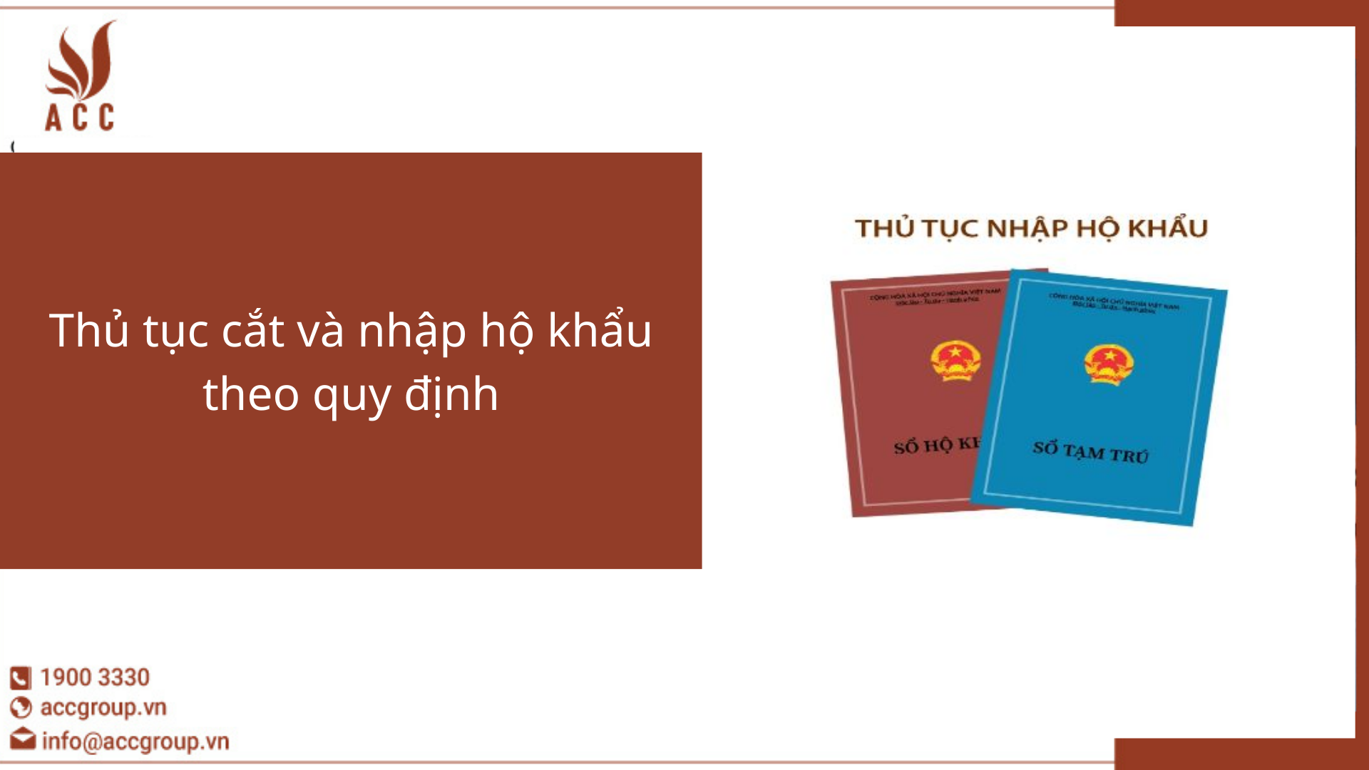 Thủ tục cắt và nhập hộ khẩu theo quy định