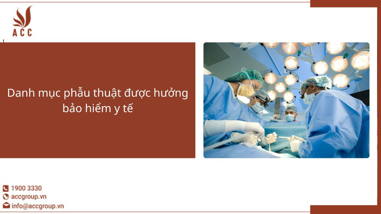 Danh mục phẫu thuật được hưởng bảo hiểm y tế