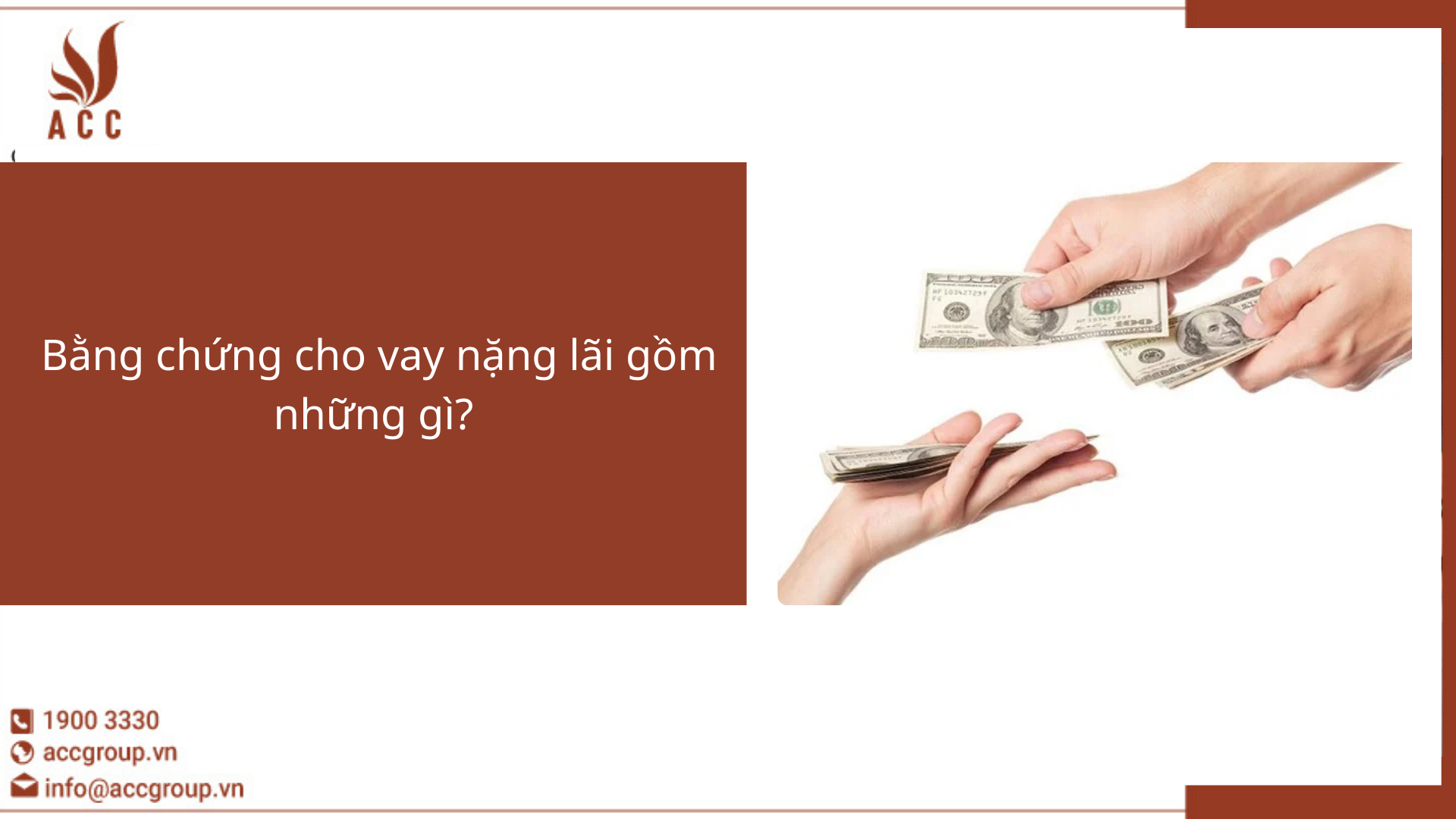  Bằng chứng cho vay nặng lãi gồm những gì?