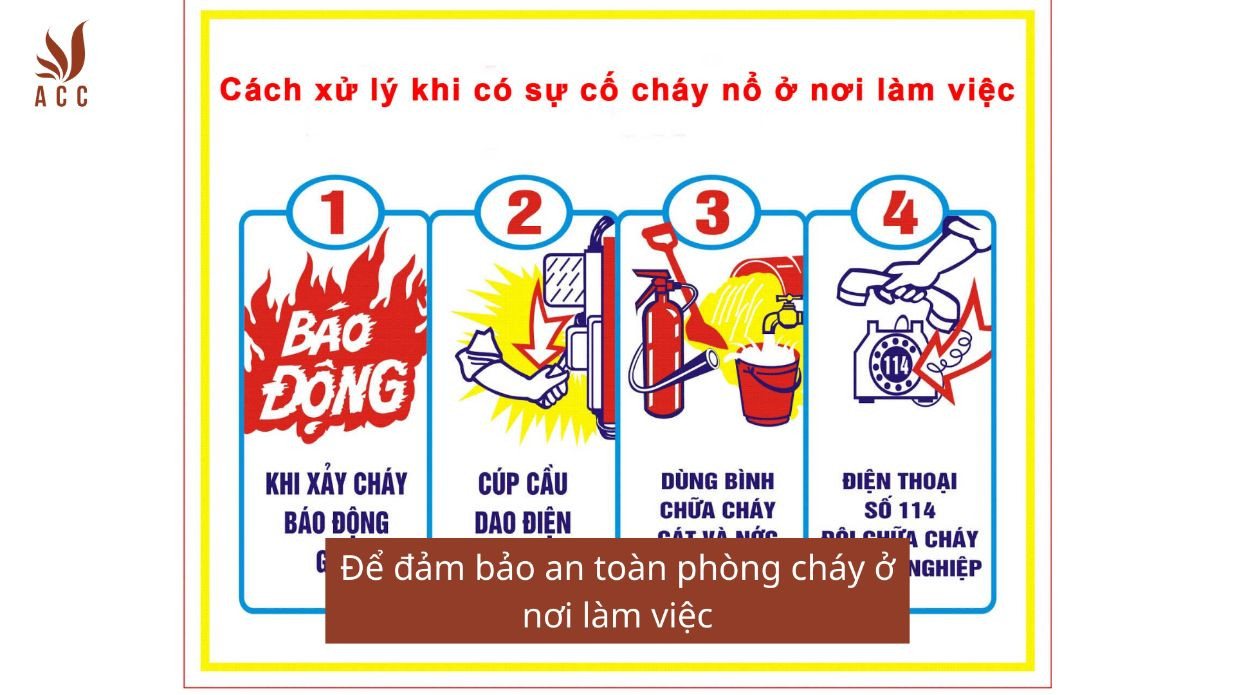 để đảm bảo an toàn phòng cháy ở nơi làm việc