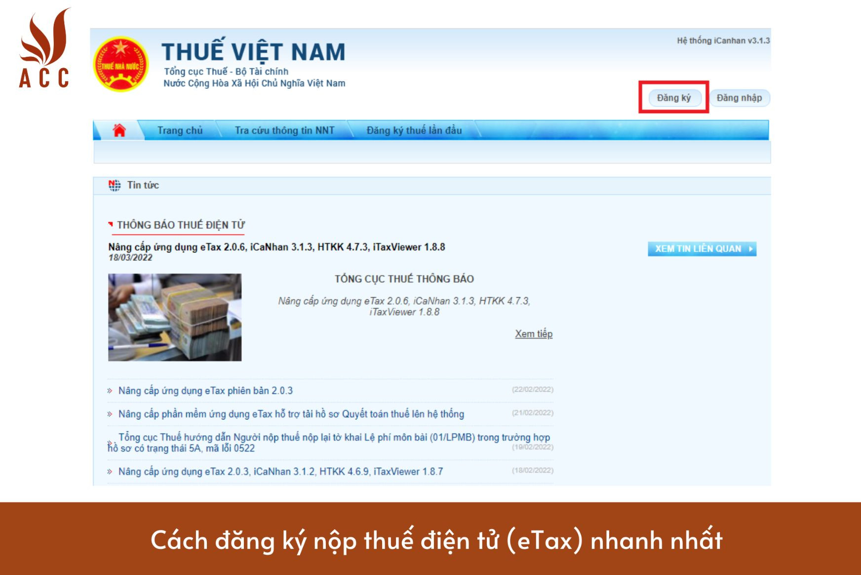 Cách đăng ký nộp thuế điện tử (eTax) nhanh nhất