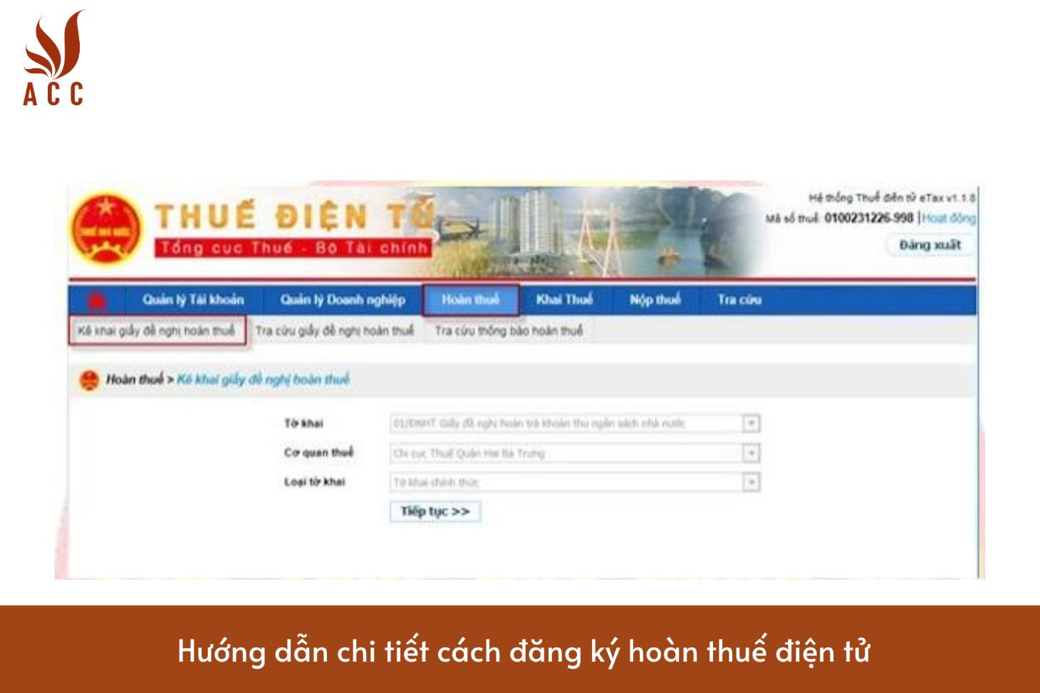 Hướng dẫn chi tiết cách đăng ký hoàn thuế điện tử