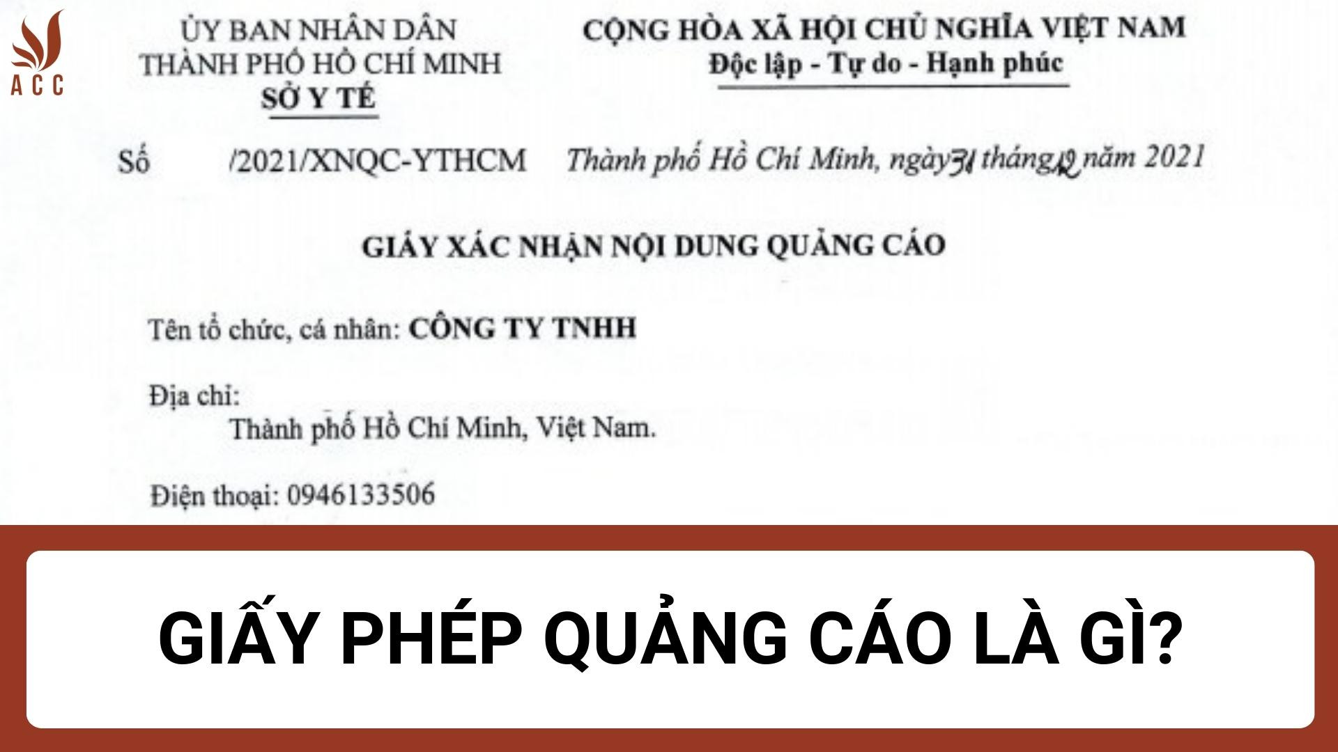 Giấy phép quảng cáo là gì?