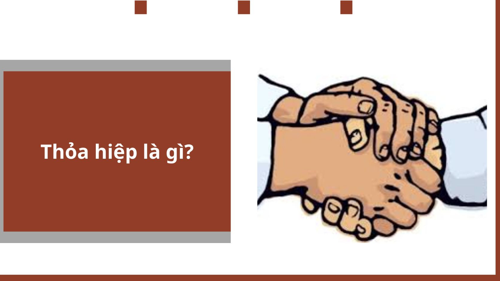 Thỏa hiệp là gì?