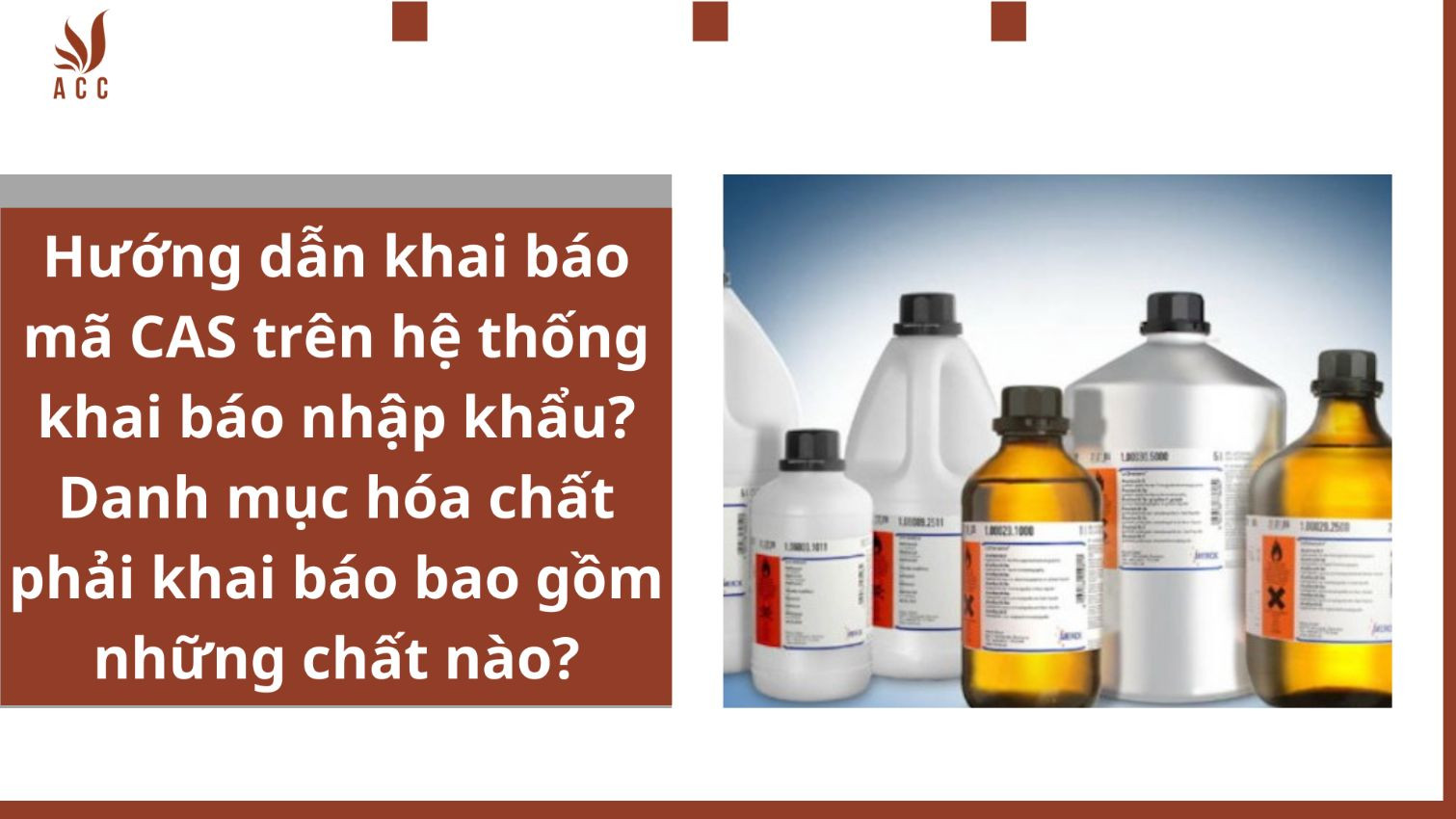 Hướng dẫn khai báo mã CAS trên hệ thống khai báo nhập khẩu? Danh mục hóa chất phải khai báo bao gồm những chất nào?