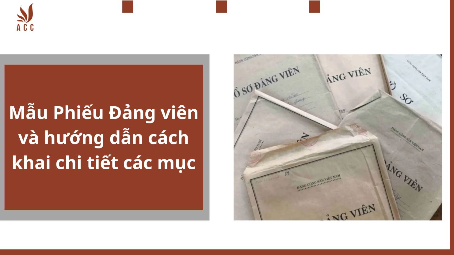 Mẫu Phiếu Đảng viên và hướng dẫn cách khai chi tiết các mục