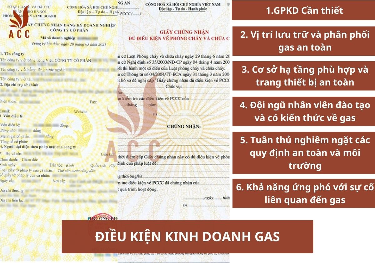 điều kiện kinh doanh gas