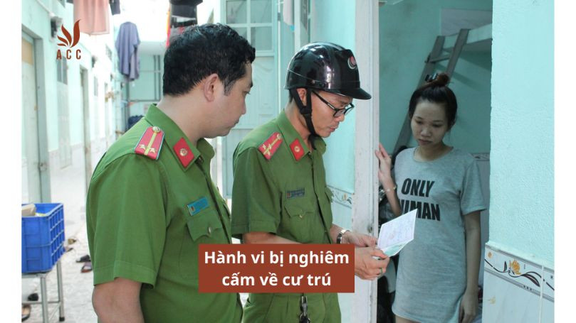 Hành vi bị nghiêm cấm về cư trú