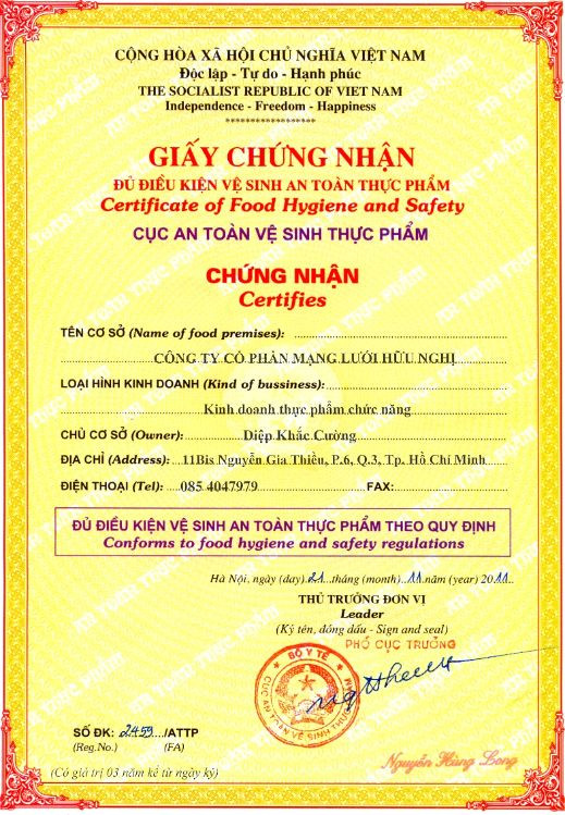 Xin cấp giấy phép vệ sinh an toàn thực phẩm tại Hà Nội [Mới nhất 2023]