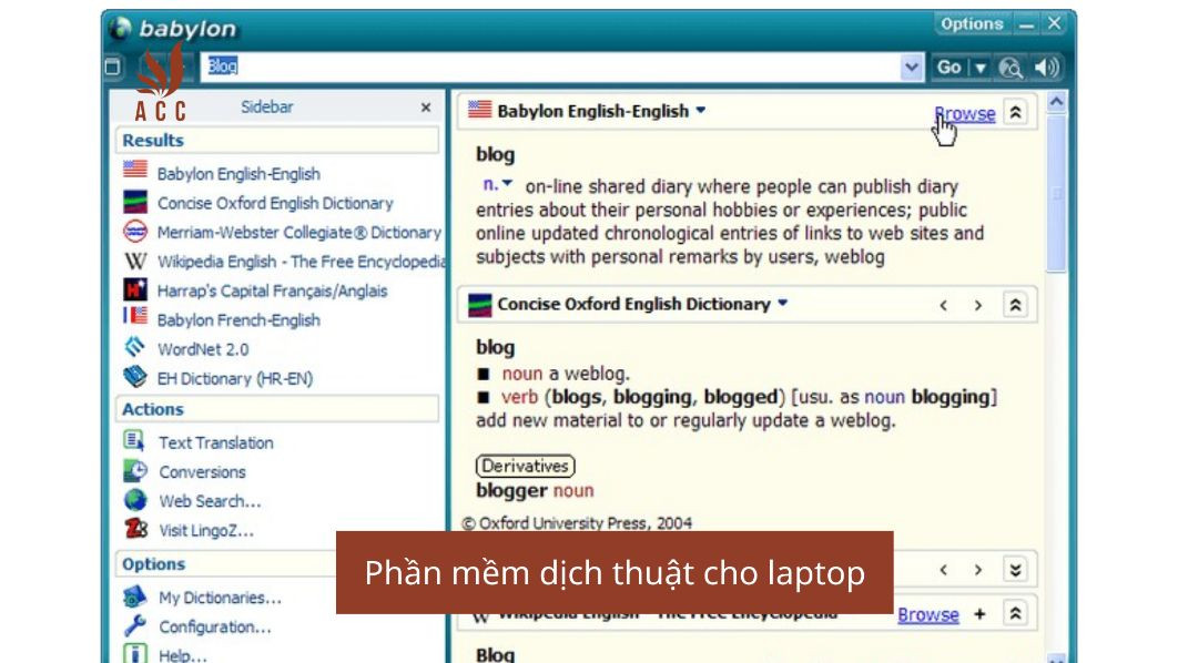 Phần mềm dịch thuật cho laptop