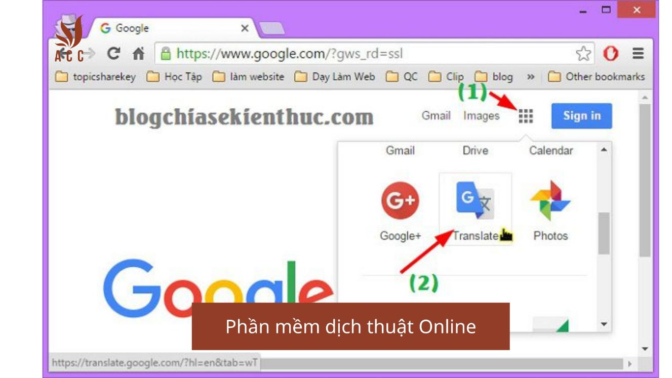 Phần mềm dịch thuật Online