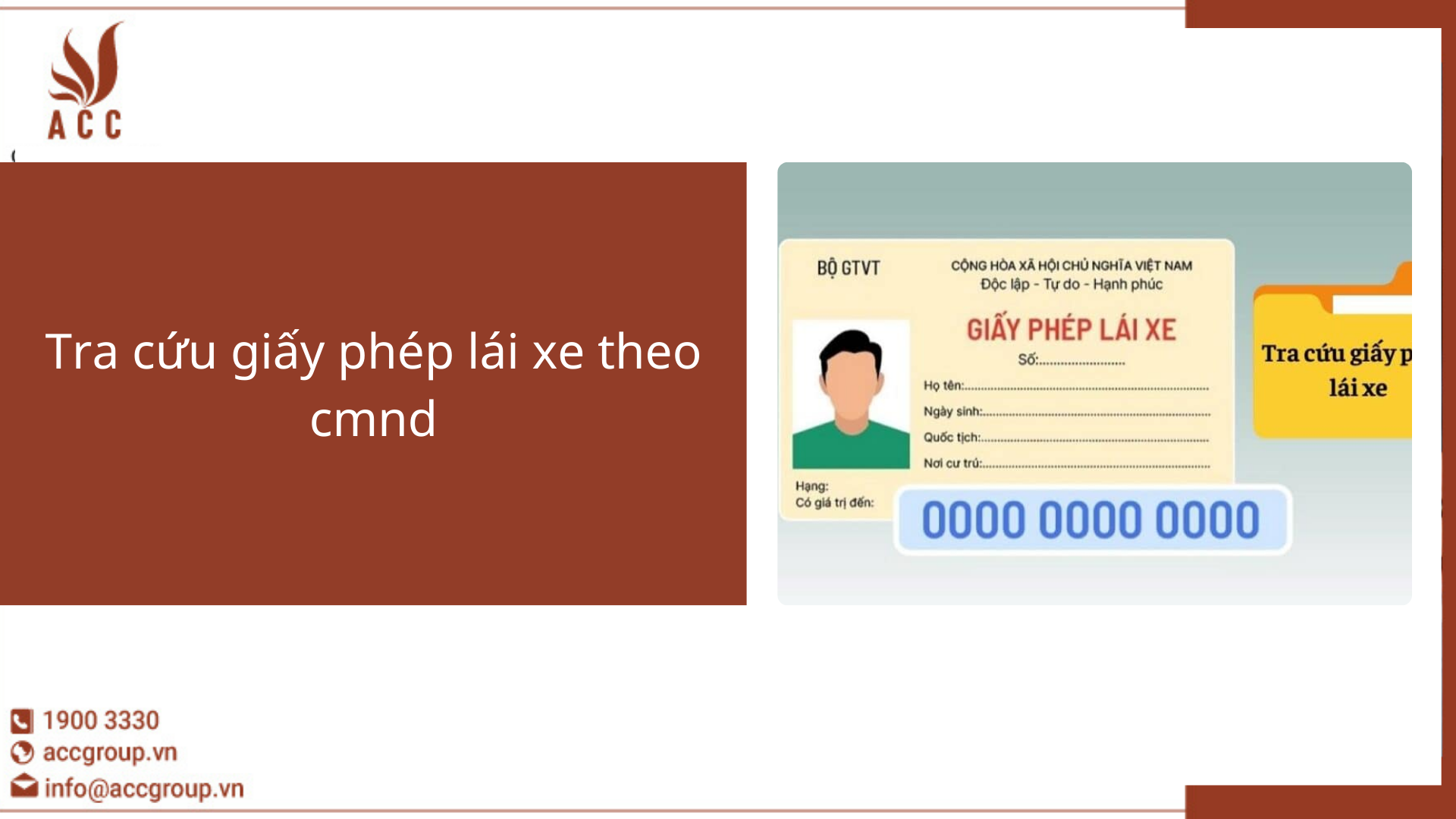 Tra cứu giấy phép lái xe theo cmnd