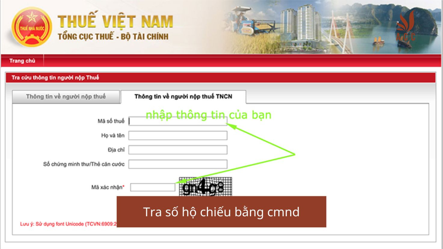 Tra số hộ chiếu bằng cmnd