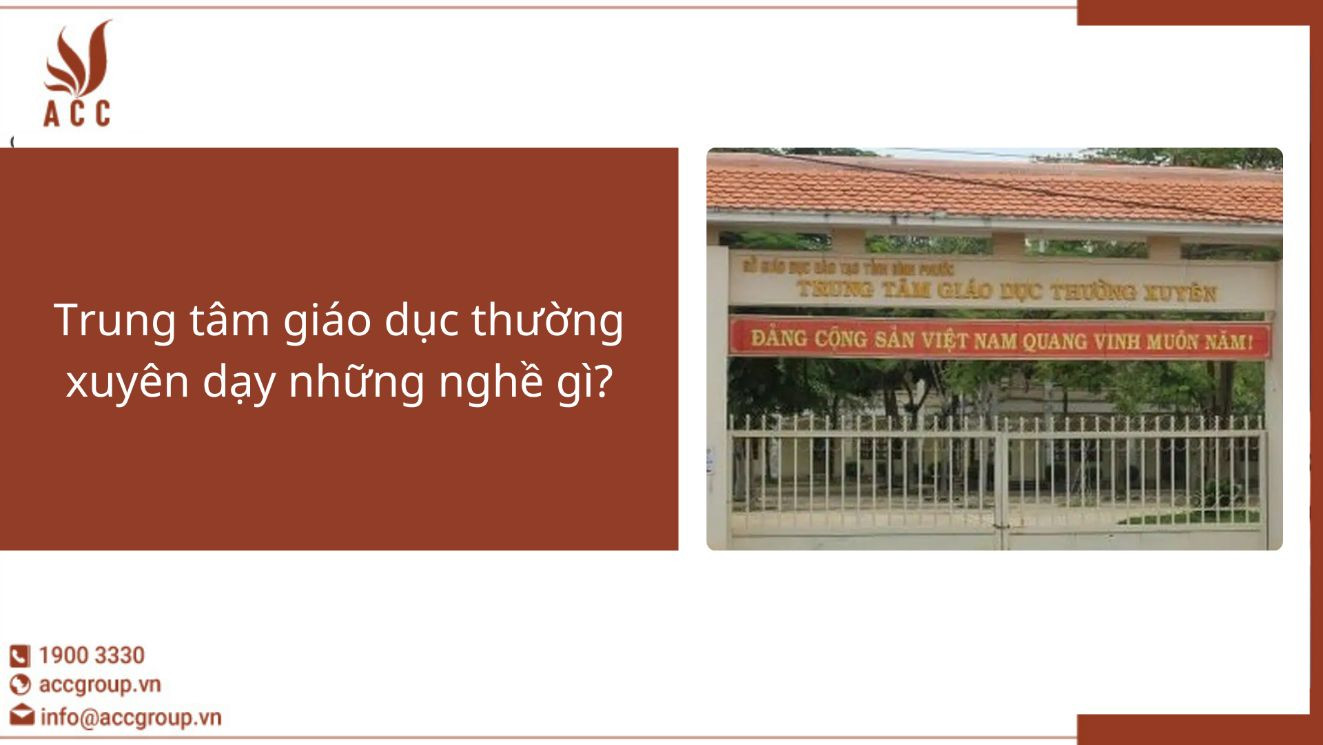 Trung tâm giáo dục thường xuyên dạy những nghề gì?