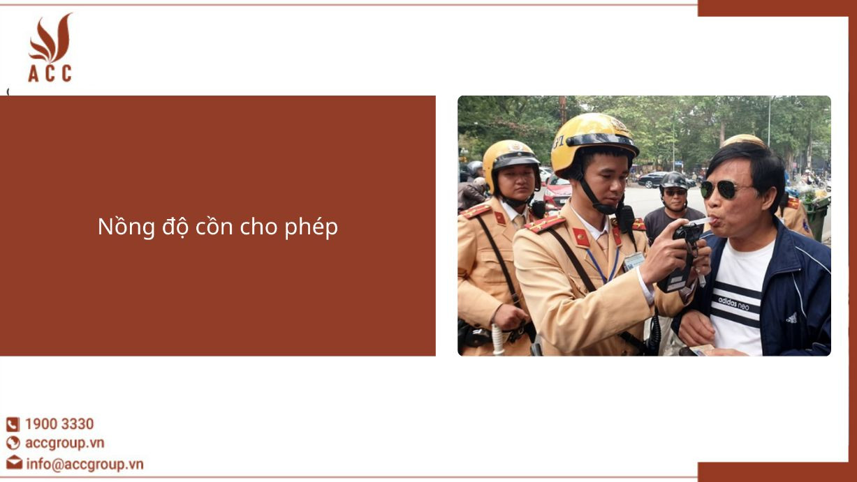 Nồng độ cồn cho phép