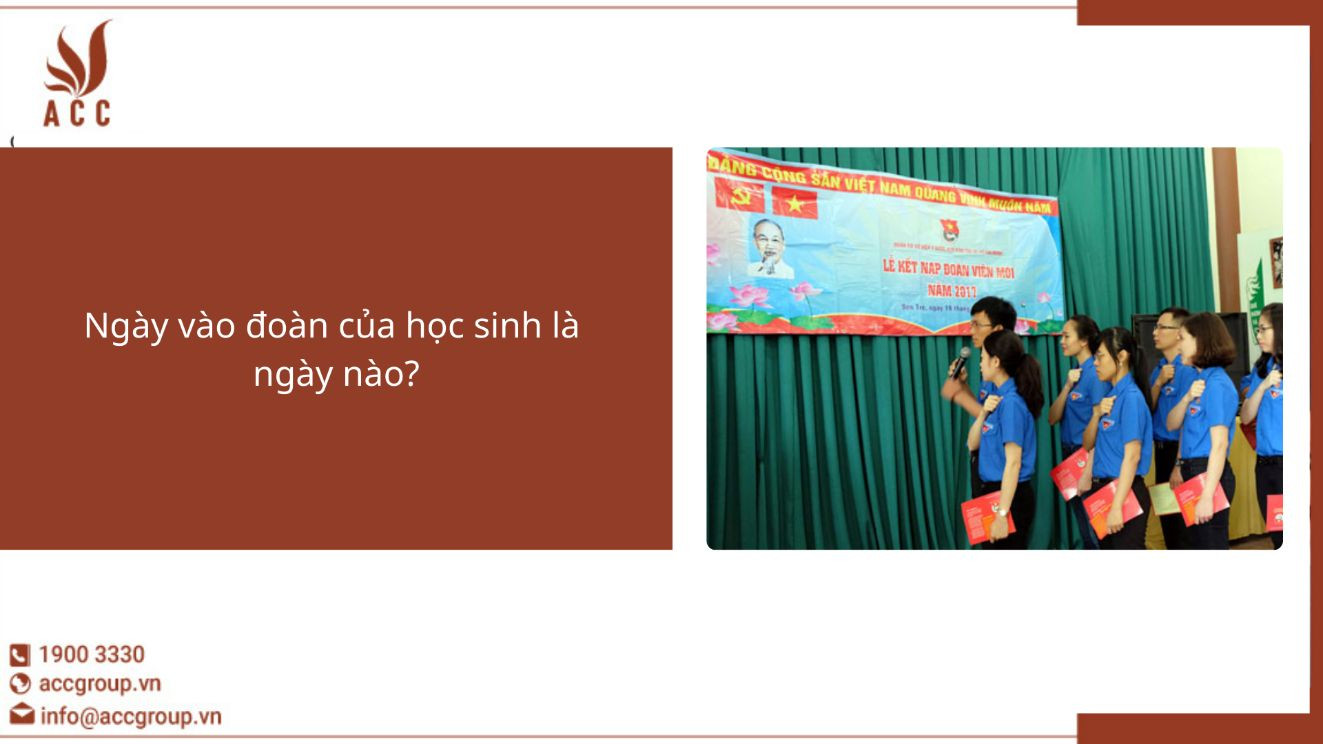 Ngày vào đoàn của học sinh là ngày nào?