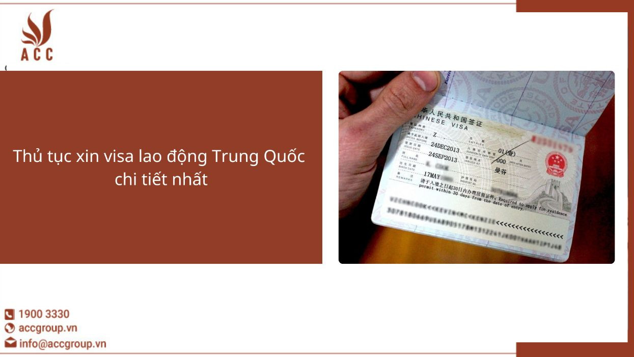 Thủ tục xin visa lao động Trung Quốc chi tiết nhất