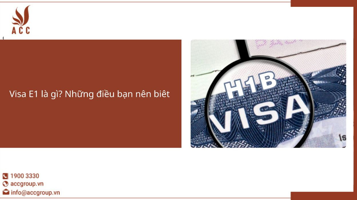 Visa E1 là gì? Những điều bạn nên biêt