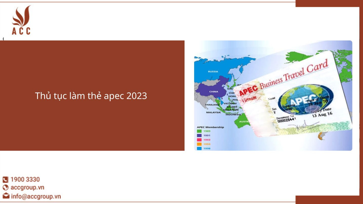 Thủ tục làm thẻ apec 2023