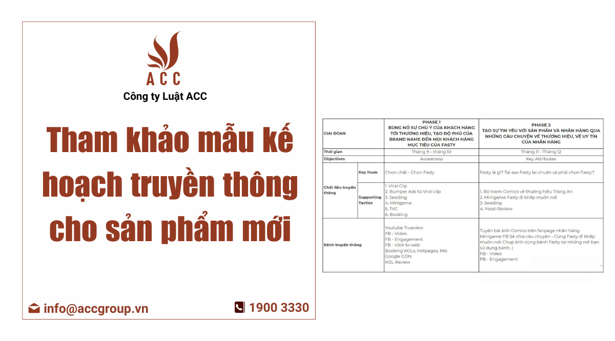 mẫu kế hoạch truyền thông cho sản phẩm mới