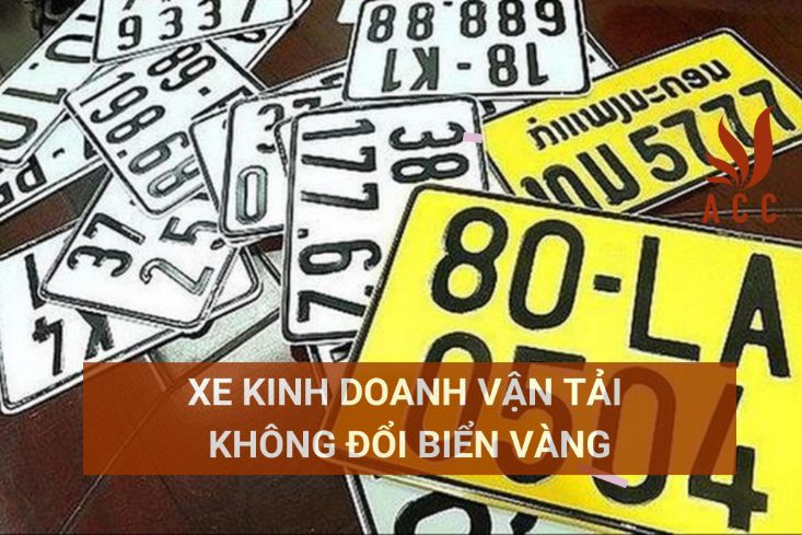 Xe kinh doanh vận tải không đổi biển vàng
