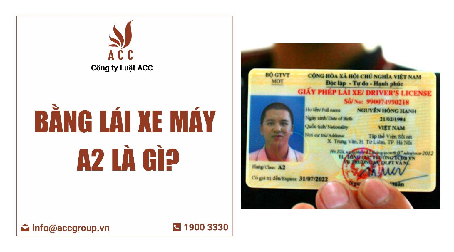 Bằng lái xe máy A2