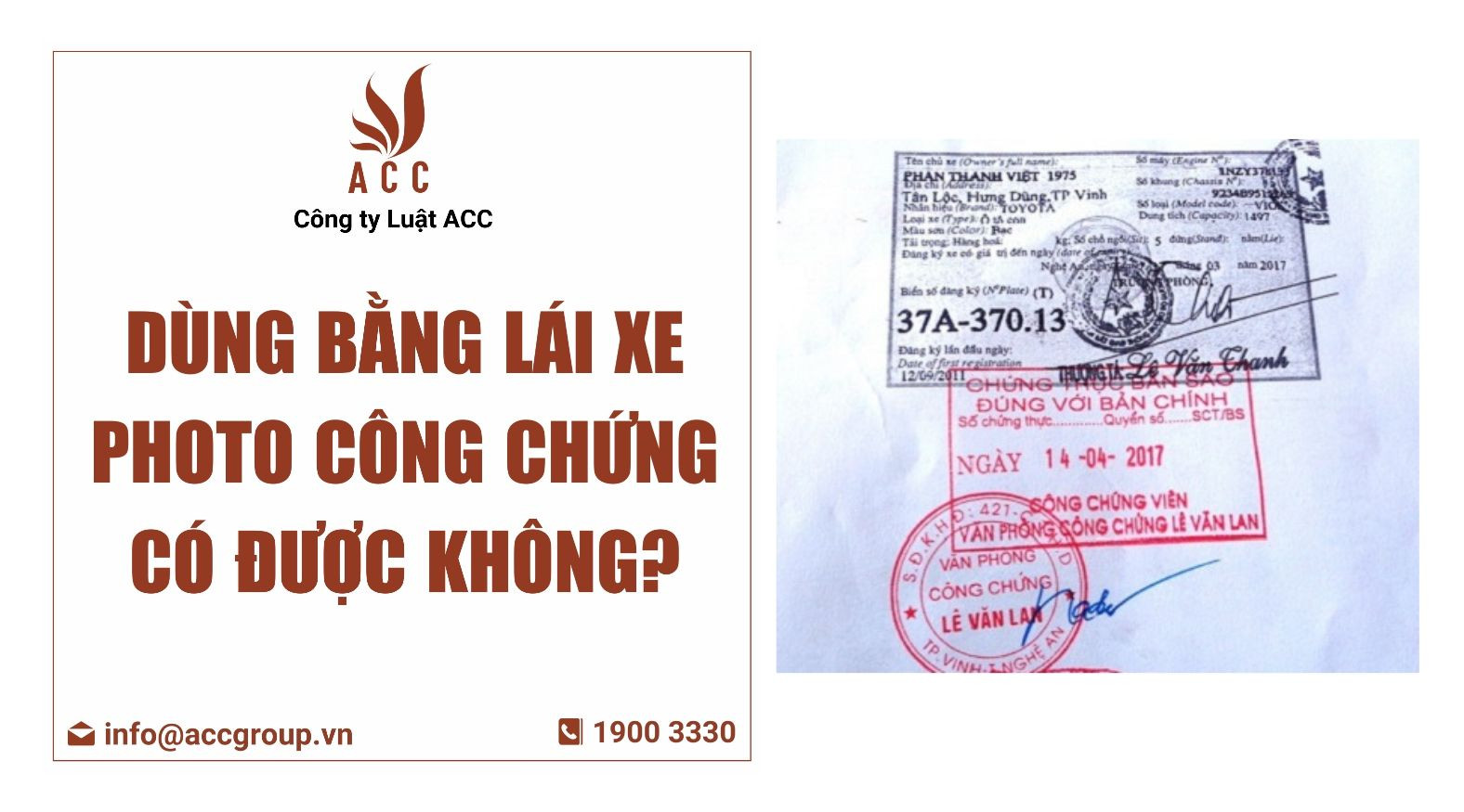 bằng lái xe photo công chứng có được