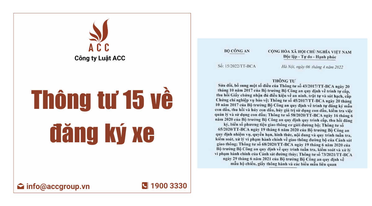 Thông tư 15 về đăng ký xe