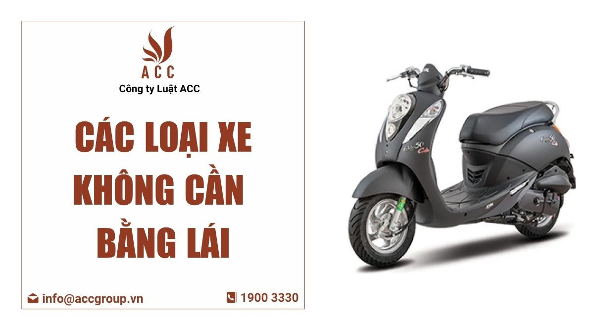 Các loại xe không cần bằng lái