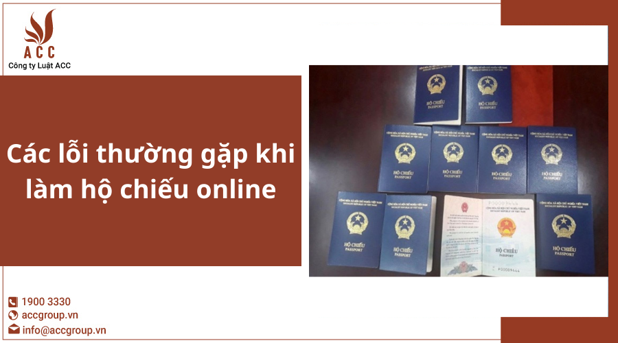 Các lỗi thường gặp khi làm hộ chiếu online